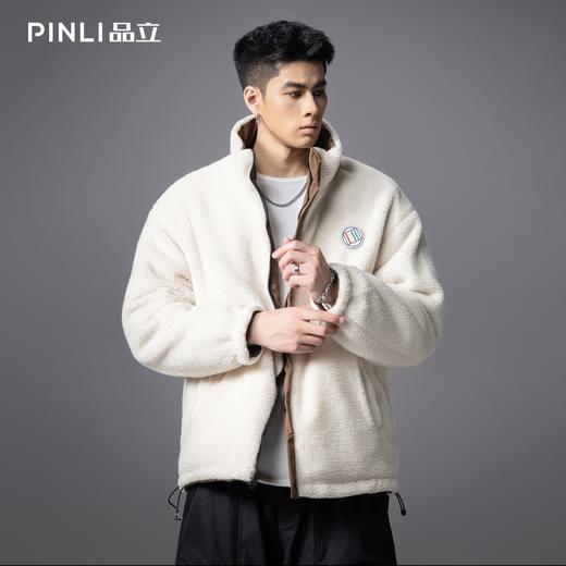 PINLI品立2025秋冬新款双面穿立领棉服外套宽松潮牌加厚休闲棉衣GD253105100 商品图6