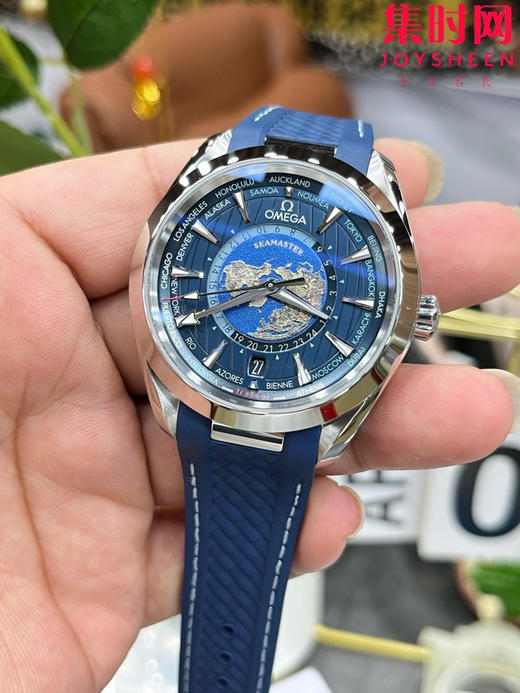 VS欧米茄海马世界时系列 VS海马世界时深海之蓝 蓝海马 海马世界时胶带款 男士腕表 表径43mm 商品图1