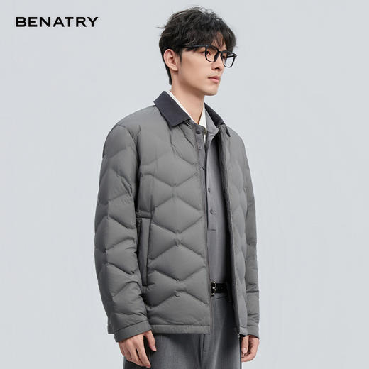 贝纳川冬季新品无胆防绒翻领轻薄羽绒ECF405233 商品图8