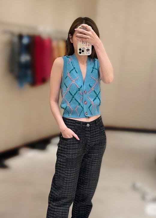 GY08-香奈儿 早秋新款 立体几何菱格嵌花针织马甲上衣（LS*MM）-10.14直播款 商品图2