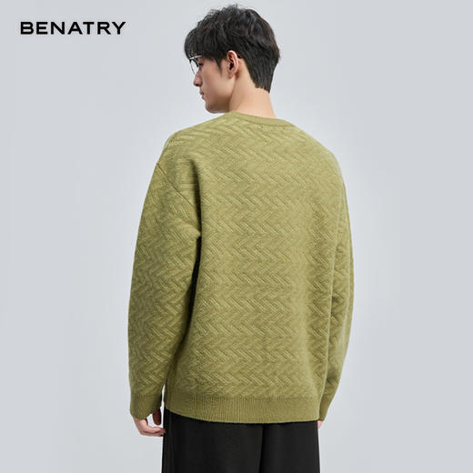 贝纳川冬季新品提花工艺多色套头毛衣ECT416006 商品图3