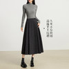【10/15新品】熙世界高温压褶毛呢西装半身裙女2025秋冬新款高腰百褶a字长裙子 商品缩略图2