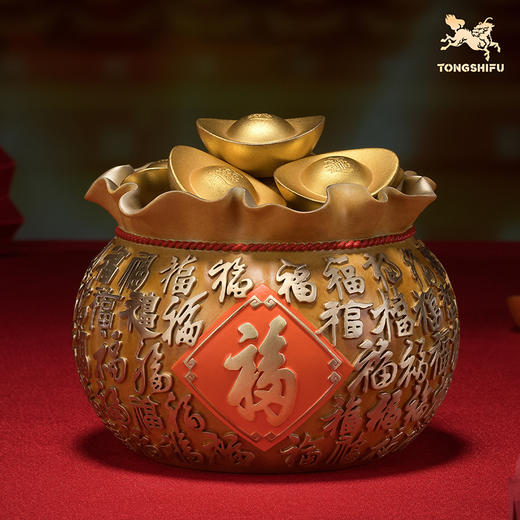 铜师傅《百福袋》客厅桌面铜摆件 家居装饰工艺品礼物 商品图6