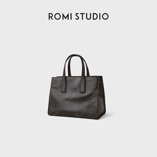 ROMI STUDIO 首饰袋 水染头层牛皮 手工擦色时尚手提包RWCAP06430 商品图2