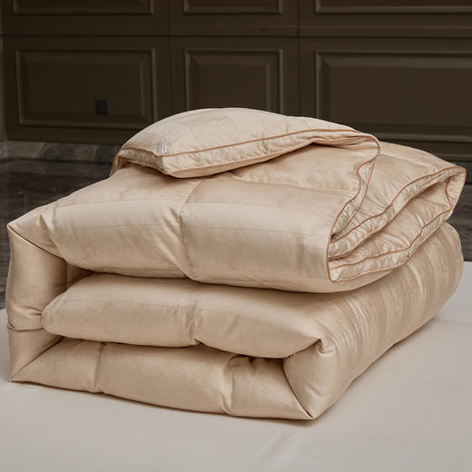 多喜爱 金羽朵95进口白鹅绒冬被-琥珀梦境./鎏光暖域hl【95%绒子含量】【1000+清洁度】【波兰进口】【60S兰精天丝】【贡缎面料】银丝提花工艺 3D航空舱  10CM开口 商品图9