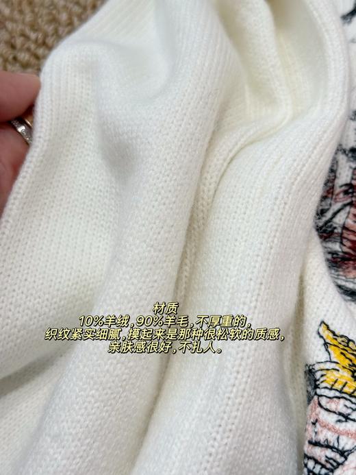 Di*or25年新款重工刺绣针织羊绒衫 商品图12