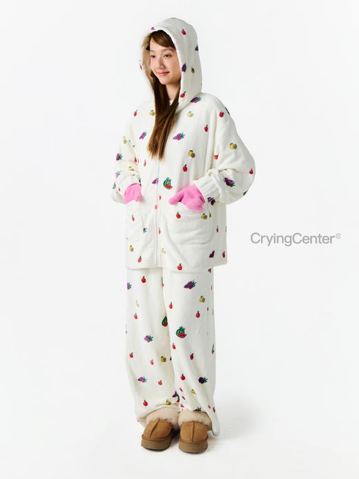 CryingCenter 水果拼盘珊瑚绒亲肤保暖睡衣套装 哭喊中心 商品图2