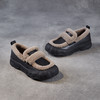 乐福鞋女一脚蹬懒人鞋，真皮复古百搭舒适软底休闲加绒保暖棉鞋ZM258720 商品缩略图3