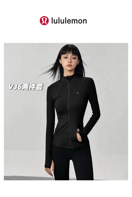 D101431全场景运动健身跑步外套+瑜伽裤两件套装 商品图3