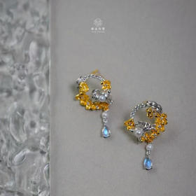 龢盒原创 银镶月兔金桂耳环｜坠入耳畔的东方童话