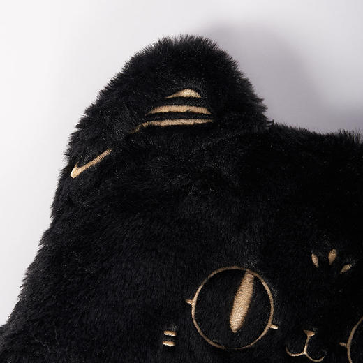 大英博物馆 盖亚·巴斯特系列 萌猫毛绒护耳 连帽渔夫帽-黑色 商品图3