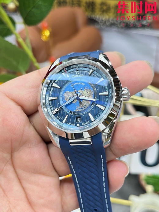 VS欧米茄海马世界时系列 VS海马世界时深海之蓝 蓝海马 海马世界时胶带款 男士腕表 表径43mm 商品图4