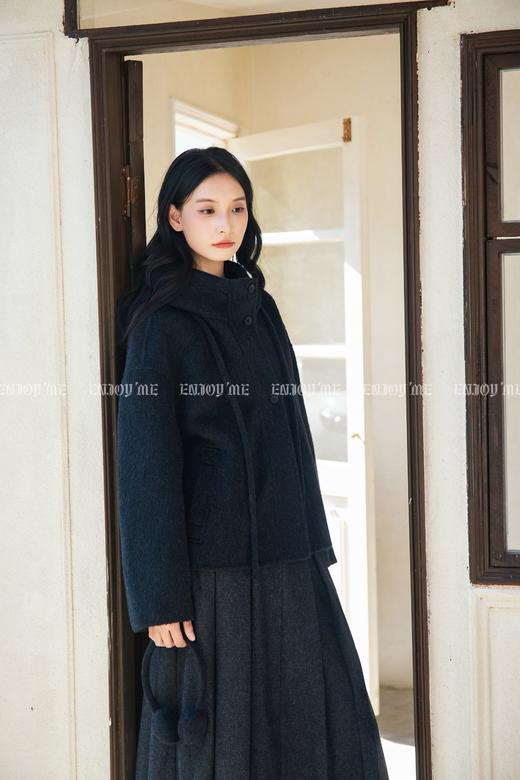 【门店同款】ENJOY冬季“暖冬知性”连帽耳机短款大衣 166296235 商品图1