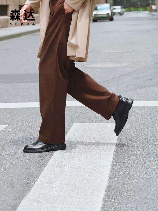 【云粉节】BF楼森达休闲皮鞋2025冬季新款商务通勤牛皮男鞋K6V02吊牌价1199活动价639 商品图4