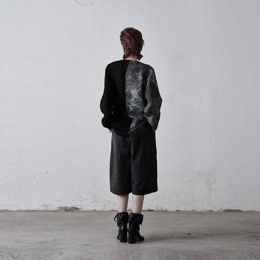 不裁 云尽秋·松石印花交领衬衣 商品图2