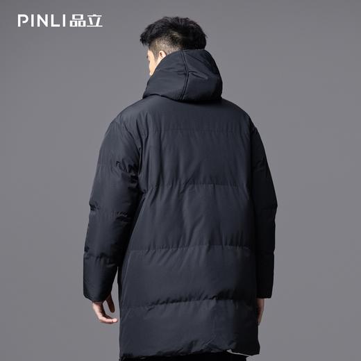 PINLI品立2025秋冬新款宽松连帽长款棉衣外套男潮牌休闲百搭棉服GD253105101 商品图3