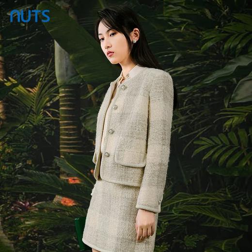 NUTS春秋季新款气质小香风法式优雅直筒短款外套女411041195 商品图2
