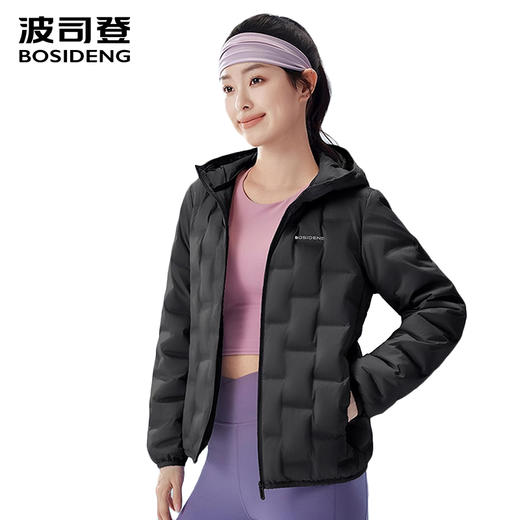 波司登羽绒服女2025秋冬新款轻薄鹅绒修身短款连帽外套B250131036 商品图0