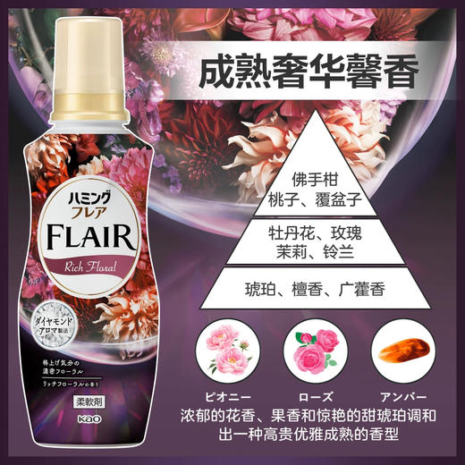 【持久留香 防止静电 防止褶皱】新款！日本原装KAO花王FLAIR衣物柔顺剂柔软剂*护衣柔顺留香抗皱防静电 商品图7