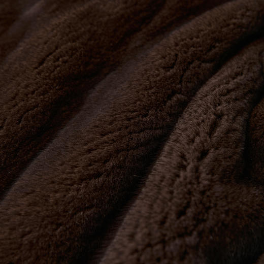 ROMI STUDIO“丹麦天鹅绒“咖本色水貂连帽轻奢皮毛外套RWCWWG5272 商品图3