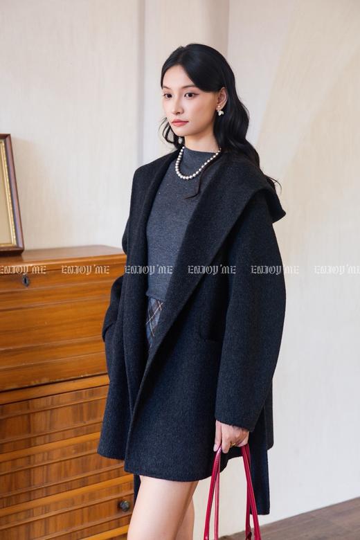 【门店同款】ENJOY冬季“暖冬软糖”连帽腰带款大衣 166295751 商品图5