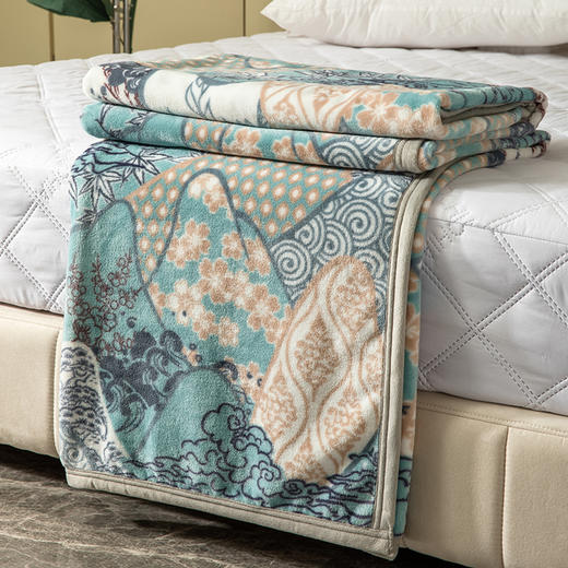 多喜爱  暖绒系列  云锦绒毯-山雾枫林 商品图3