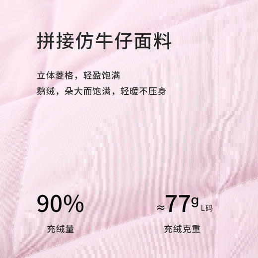 【商场同款】CNO5042 “ 巴恩风羽绒服 ” 菱形格结合珊云粉 甜酷范儿十足 包容显瘦鹅绒服 商品图2