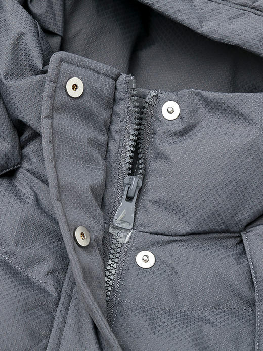 冬季新款灰色立领连帽羽绒服女宽松显瘦保暖白鸭绒面包服短款外套 商品图2