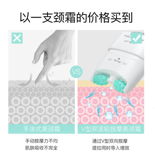 滚轮美颈霜六胜肽弹润美颈霜精氨胶补水淡化颈纹提拉V型按摩 商品图2