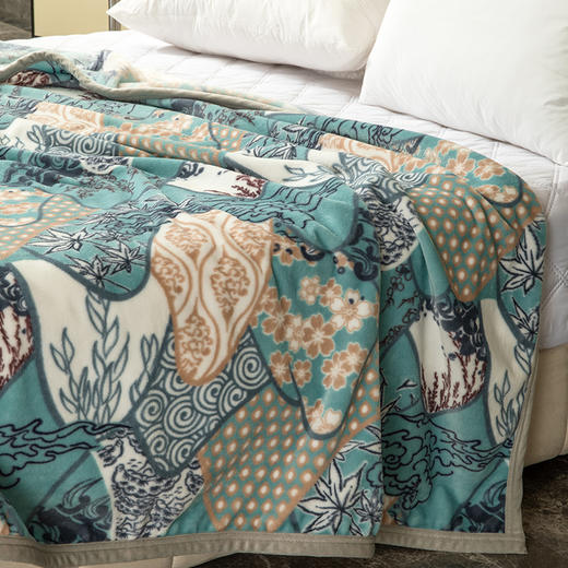 多喜爱  暖绒系列  云锦绒毯-山雾枫林 商品图4