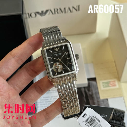 原单阿玛尼AR60057 方形镂空男士机械腕表 商品图0