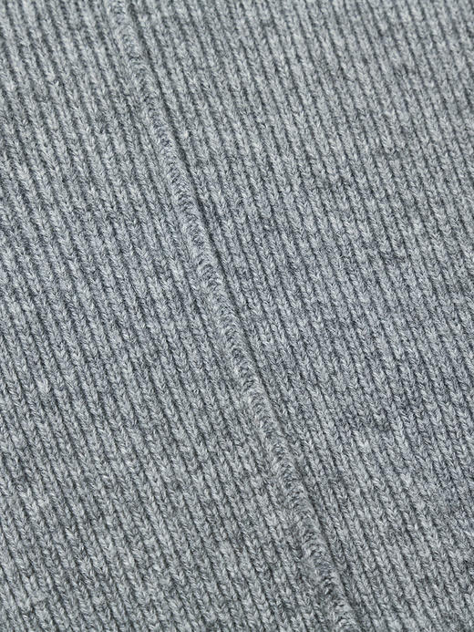 秋季新款灰色针织开衫女圆领斜扣设计感小众短款修身显瘦毛衣外套 商品图3