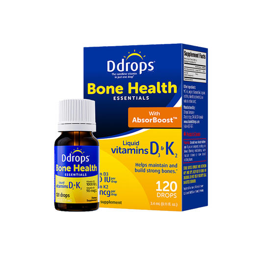 【含邮含税】Ddrops维生素D3 1000IU+K2 3.4ml/瓶 商品图0