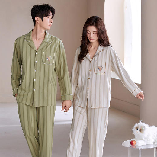 【超模君严选 昕芬儿--新中式和服印花纯棉家居服】天然棉质舒适透气轻盈 亲肤丝滑不跑杯 自带隐形胸垫  防凸点不走光 丝滑软糯触感 宽松版型搭配新中式印花 气质优雅/居家休闲/多款式可选 商品图10