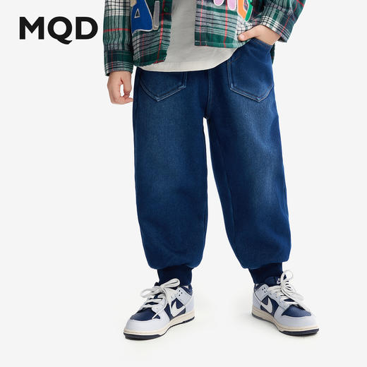 【特】【MQD】童装男童加绒加厚牛仔裤宽松冬装新款儿童保暖牛仔 商品图1