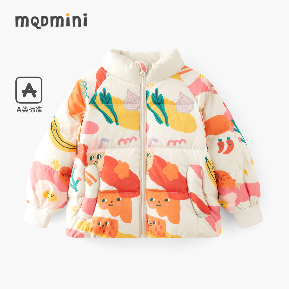 【秒】【MQD】【三防】童装女小童宝宝羽绒服冬季新款儿童保暖加