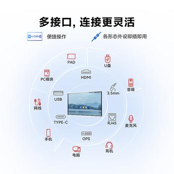 华为65英寸会议平板4K教学一体机IdeaHub Board2 Base多媒体触摸电视电子白板i5双系统落地款 /商用电器 /商用电视 /会议平板一体机 商品图7