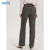 NUTS商场同款春秋季纯色时尚通勤高腰直筒显瘦休闲长裤女413072322 商品缩略图4