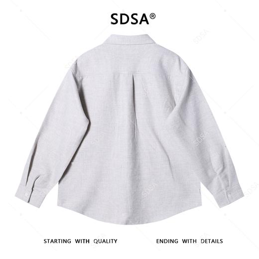 39607SDSA男士秋冬新款痞帅男装休闲口袋拼接翻领长袖衬衫百搭宽松衬衣 商品图5