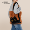大英博物馆 盖亚·巴斯特系列 毛绒趴趴猫 撞色单肩包-咖色 商品缩略图0