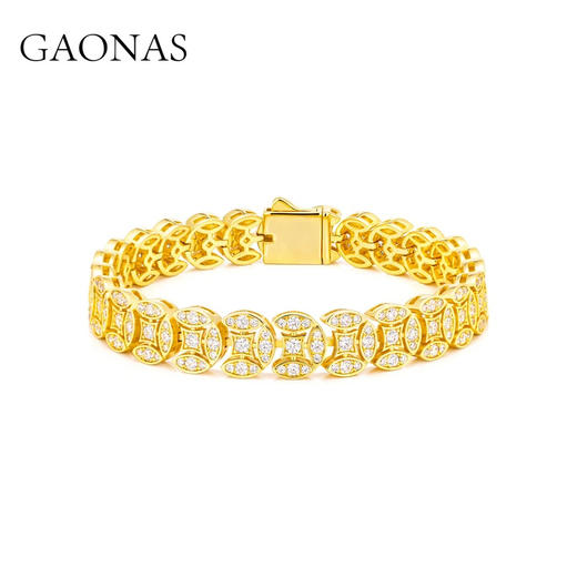 GAONAS  钱多多金色时尚钱币设计手链11644SGO 商品图0
