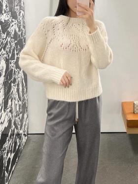 GY16-赛琳 缕空针织毛衣（LS*MM）-10.14直播款