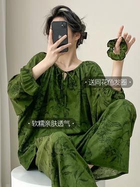 新中式绵绸家居服，软糯透气、亲肤十足，洋气显瘦还撩人