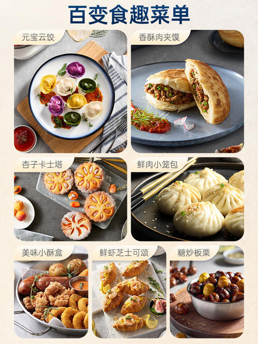 摩飞食艺机面食机厨师机家用揉面机和面绞肉机空气炸料理机烹饪机 MR8801 商品图1