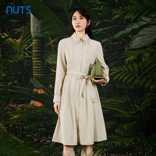 NUTS商场同款春秋季时尚休闲简约通勤日常长袖连衣裙女411101358 商品图0