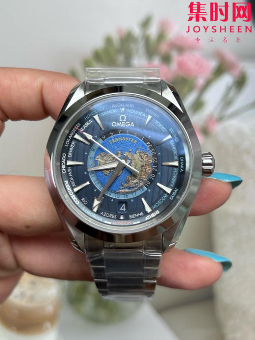 VS欧米茄海马世界时系列 VS海马世界时深海之蓝 蓝海马 海马世界时钢带款 男士腕表 表径43mm 商品图3