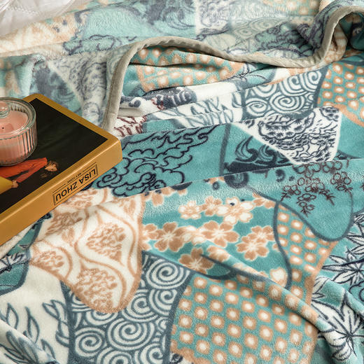 多喜爱  暖绒系列  云锦绒毯-山雾枫林 商品图5