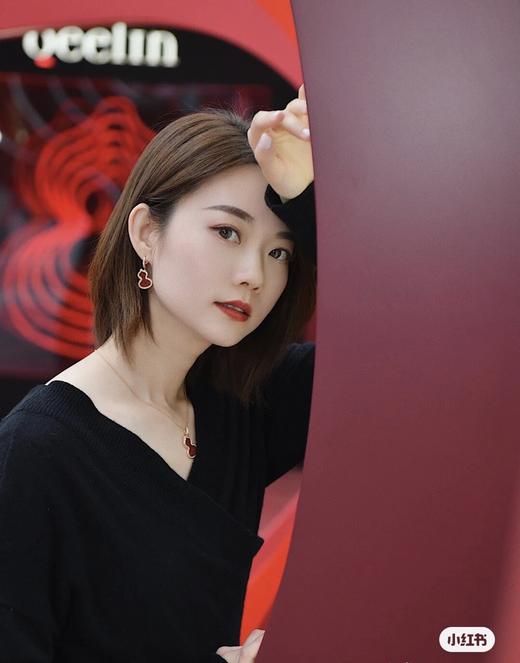 TB102-麒麟大红镂空葫芦耳环（XK）-10.14直播款 商品图1