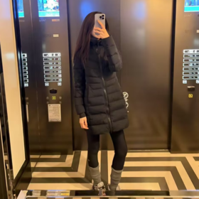 ROMI STUDIO“轻盈锁温”90白鹅绒高克重连帽羽绒外套 RWCAWT5305