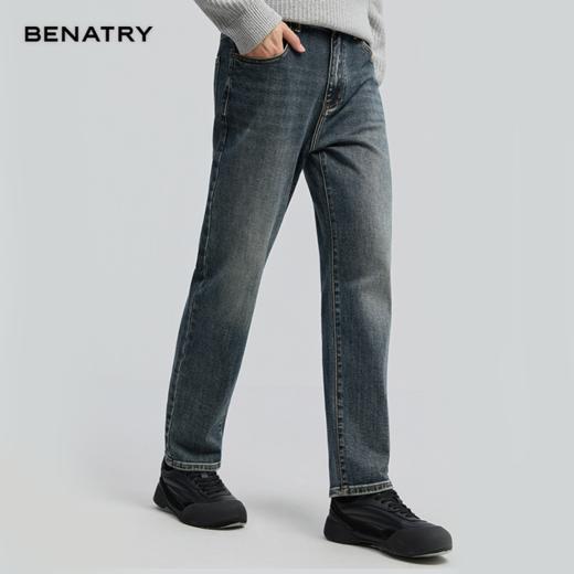 贝纳川新品复古色小直筒牛仔长裤 商品图2